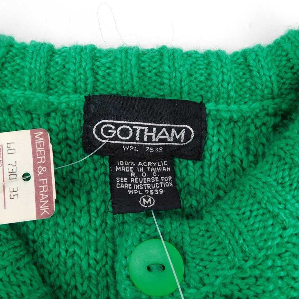 Gotham Vintage Women Green Pullover Knitted Long Sleeve Sweater Size M New Tags - Picture 5 of 8